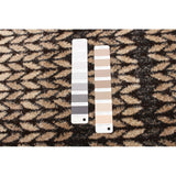 Chocolate Tan Zig Zag Casual Soft Rug