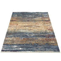 Navy Tan Evoke Casual Soft Rug