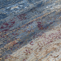 Navy Tan Evoke Casual Soft Rug