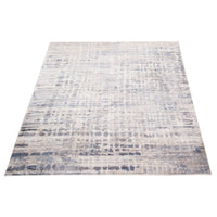 Grey/ Light Blue Abstract Casual Soft Rug