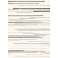 Cream Silver Stripes Fika Casual Soft Rug