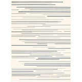 Cream Silver Stripes Fika Casual Soft Rug