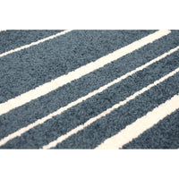 Cream Silver Stripes Fika Casual Soft Rug