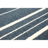 Cream Silver Stripes Fika Casual Soft Rug
