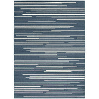 Cream Silver Stripes Fika Casual Soft Rug