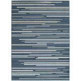 Cream Silver Stripes Fika Casual Soft Rug