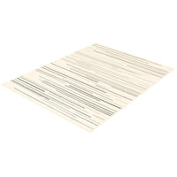 Cream Silver Stripes Fika Casual Soft Rug