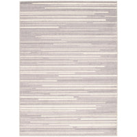 Cream Silver Stripes Fika Casual Soft Rug