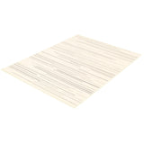 Cream Silver Stripes Fika Casual Soft Rug