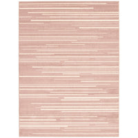 Cream Silver Stripes Fika Casual Soft Rug