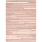 Cream Silver Stripes Fika Casual Soft Rug