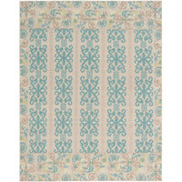 Flat-Weave Tamar I Teal Wool Tapestry Kilim