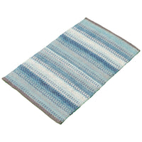 Flat-weave Bold and Colorful Navy Blue Wool Soft Kilim