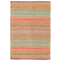 Flat-weave Bold and Colorful Pink Wool Kilim