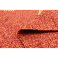 Flat-weave Bold and Colorful Red Wool Kilim