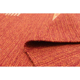 Flat-weave Bold and Colorful Red Wool Kilim