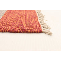 Flat-weave Bold and Colorful Red Wool Kilim