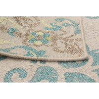 Flat-Weave Tamar I Teal Wool Tapestry Kilim