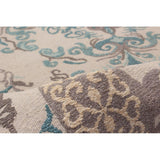 Flat-Weave Tamar IV Grey Wool Tapestry Soft Kilim