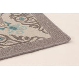 Flat-Weave Tamar IV Grey Wool Tapestry Soft Kilim