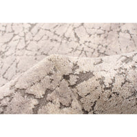 Grey Abstract Patterned Soft Rug