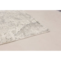 Hand Loomed Light Grey Silk Soft Rug