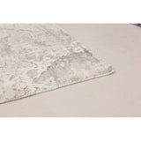 Hand Loomed Light Grey Silk Soft Rug