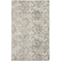 Hand Loomed Light Grey Silk Soft Rug