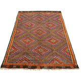 Hand Woven Bohemian Red Wool Sumak