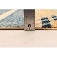 Hand-knotted Finest Dark Blue Wool Soft Rug