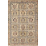 Hand-knotted Antalya Vintage Light Khaki Wool Soft Rug