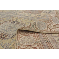 Hand-knotted Antalya Vintage Light Khaki Wool Soft Rug