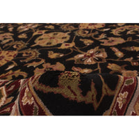 Margot Robbie Collection - Hand-knotted Finest Agra Jaipur Black Wool Soft Rug