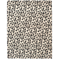 Hand-knotted Karma Black, Cream Wool Soft Rug