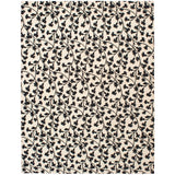 Hand-knotted Karma Black, Cream Wool Soft Rug