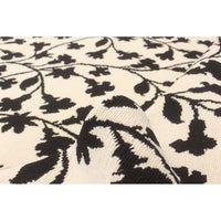 Hand-knotted Karma Black, Cream Wool Soft Rug