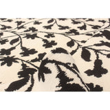 Hand-knotted Karma Black, Cream Wool Soft Rug
