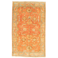 Hand-knotted Peshawar Ziegler Dark Copper Wool Soft Rug
