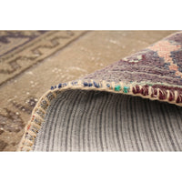 Hand-knotted Vintage Anatolia Patch Khaki Wool Soft Rug