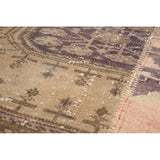 Hand-knotted Vintage Anatolia Patch Khaki Wool Soft Rug