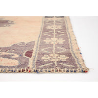 Hand-knotted Vintage Anatolia Patch Khaki Wool Soft Rug