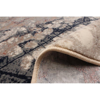 Leaf Pattern Ivory Taupe Soft Rug