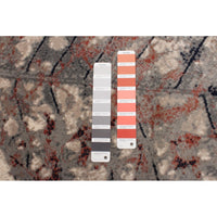 Leaf Pattern Ivory Taupe Soft Rug