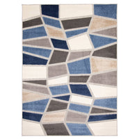 Ivory Blue Indoor/ Outdoor Rug