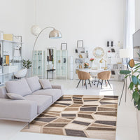 Ivory Blue Indoor/ Outdoor Rug