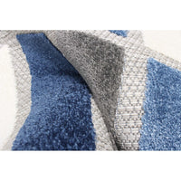 Ivory Blue Indoor/ Outdoor Rug