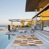 Ivory Blue Indoor/ Outdoor Rug