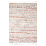 Ivory/ Copper Tassel Bohemian & Eclectic Soft Rug