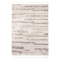 Ivory/ Copper Tassel Bohemian & Eclectic Soft Rug