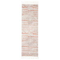 Ivory/ Copper Tassel Bohemian & Eclectic Soft Rug